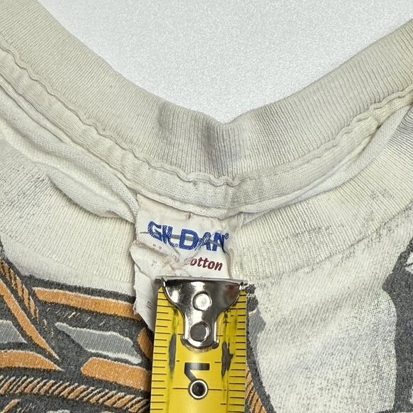 Y2K Style Grunge Cross Shirt Mens Small White Short Sleeve - Picture 14 of 16